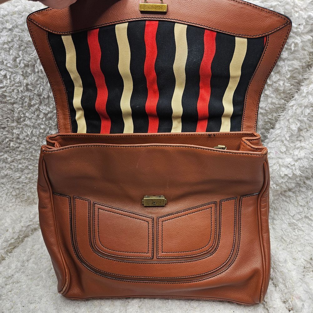 Marc Jacobs Vintage Brown Leather‎ Flap Satchel - Picture 2 of 13